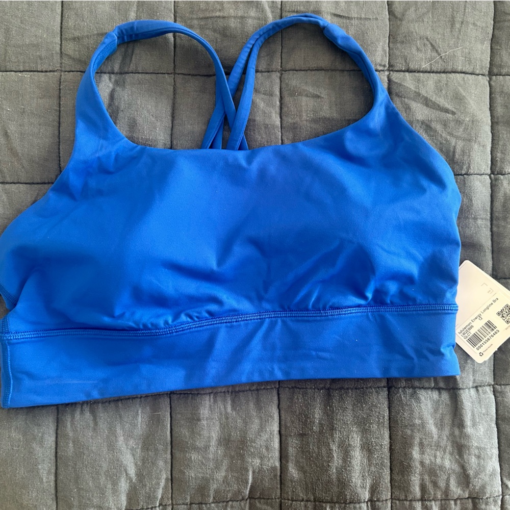 Rare Lululemon Athletica SOLD OUT Cobalt Blue Energy Longline Sports Bra